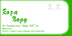 roza nagy business card